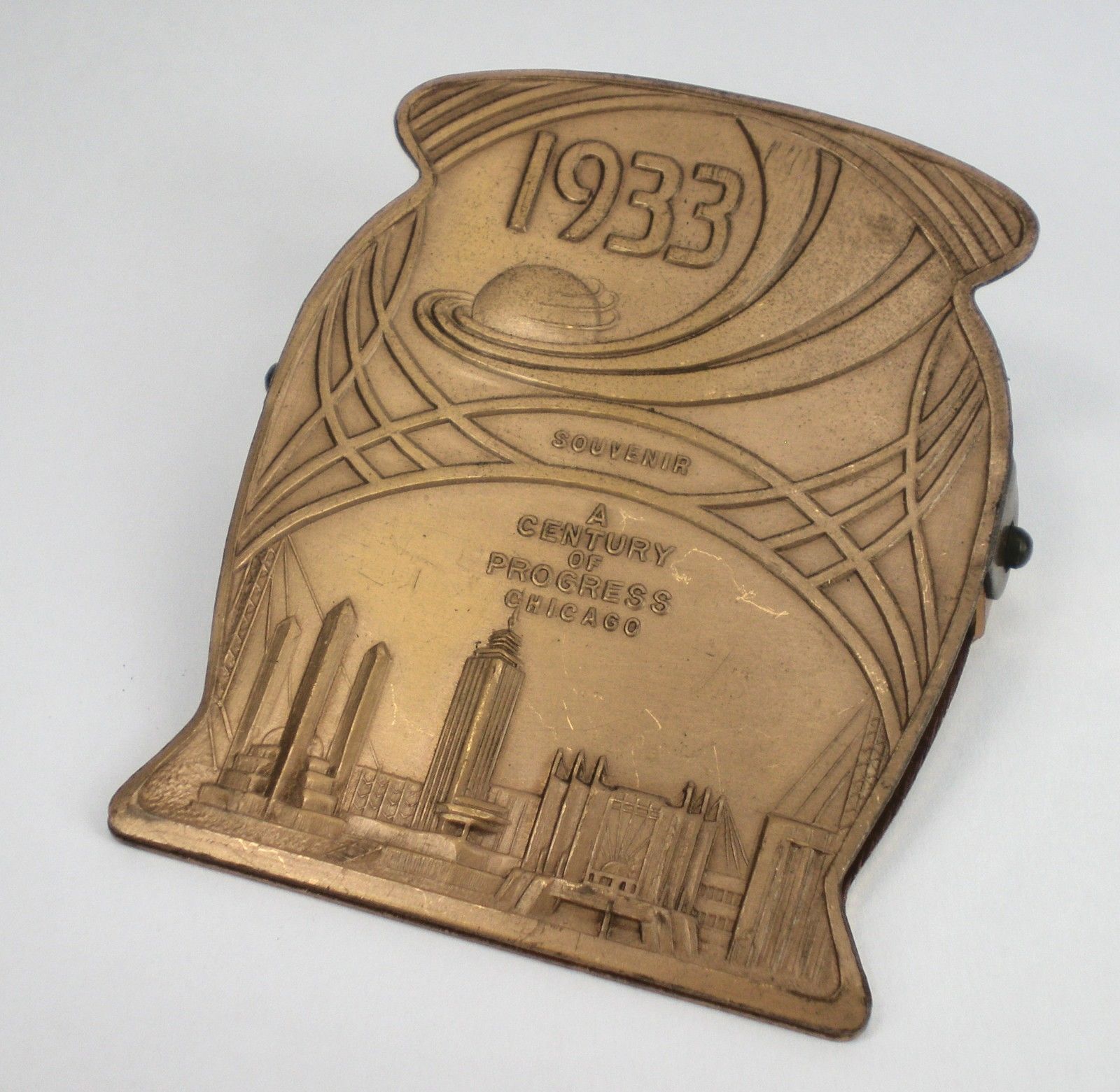 Vintage 1933 Chicago World S Fair Century Of Progress DESK CLIP