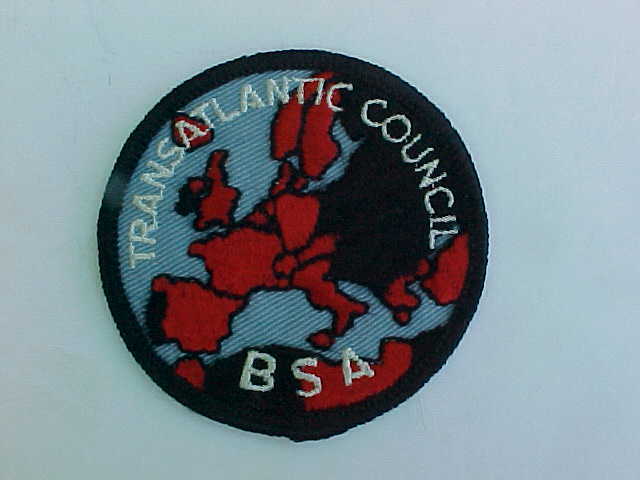 Vintage Transatlantic Council Boy Scout Patch BSA Gauze Back Map Design