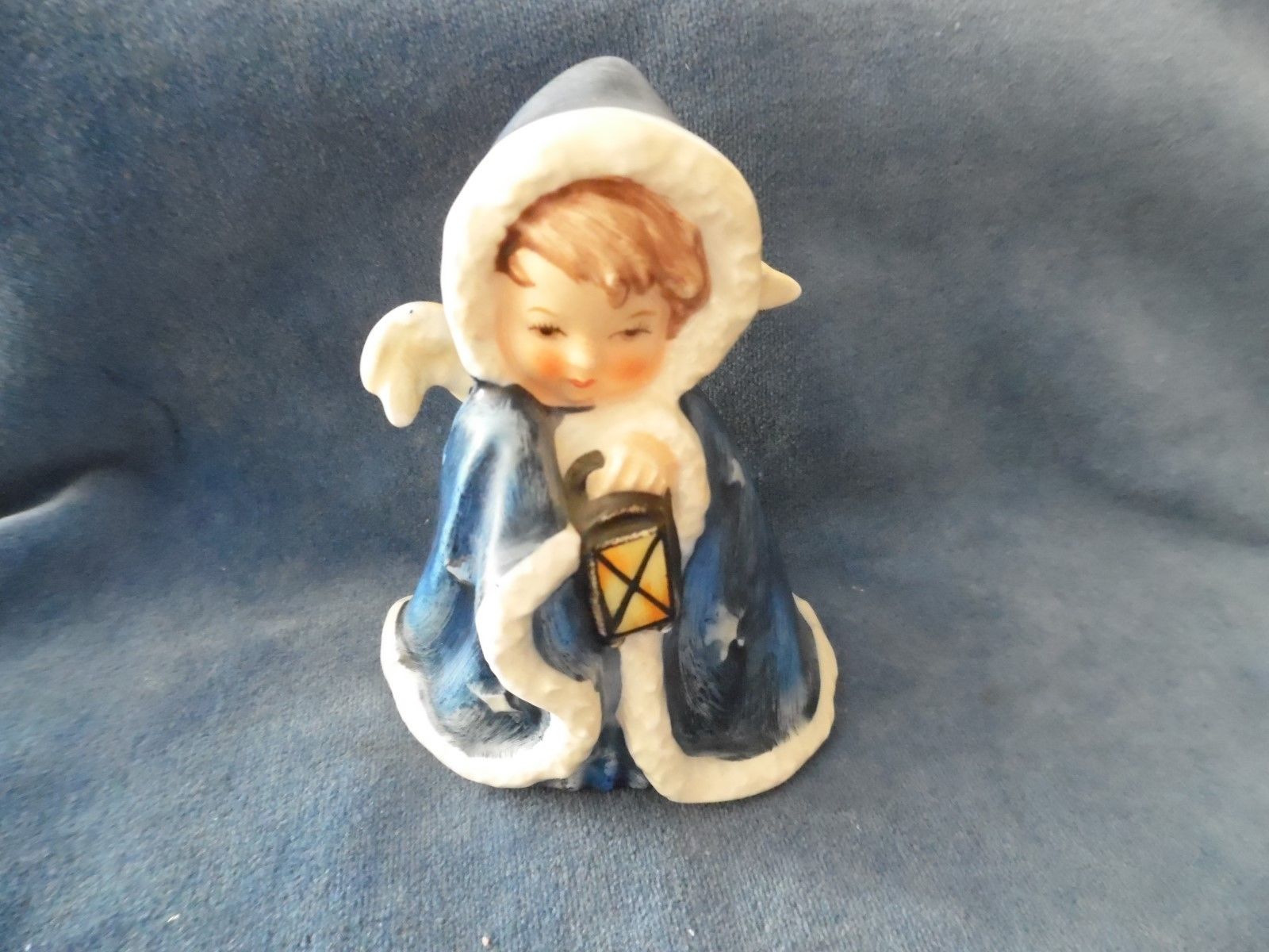 Vintage Blue Goebel Hummel Angel With Lantern Figurine Made In W