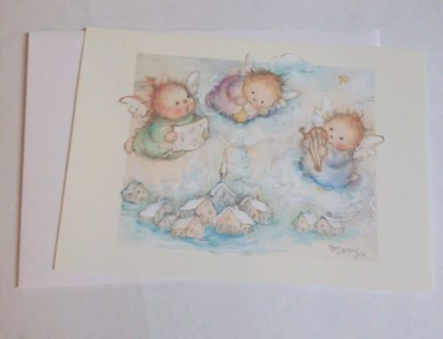 Unused Vintage Hallmark Mary Hamilton Cherub Angels Greetings Card