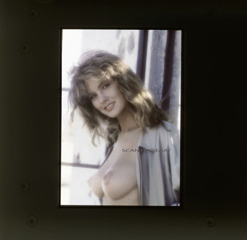 Nude Mm Transparency Slide Busty Model Original Vintage Pinup Photo