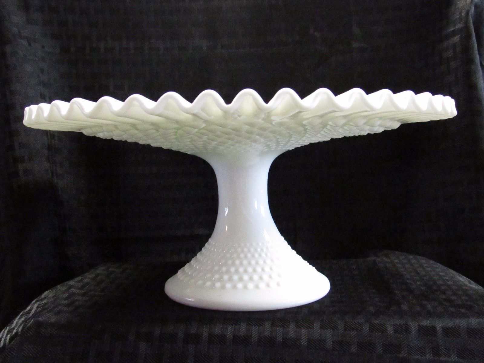 Fenton Hobnail White Milk Glass Cake Plate Antique Price Guide