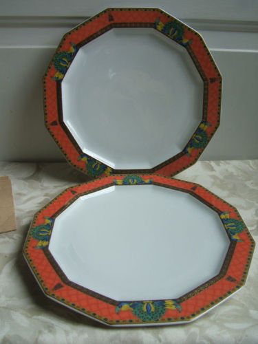 ROSENTHAL VERSACE LE VOYAGE DE MARCO POLO DINNER PLATE SET OF 2