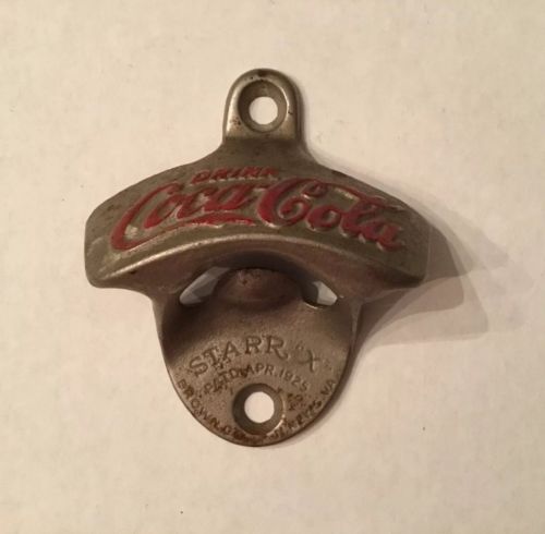 Vintage STARR X DRINK COCA COLA Wall Mount Bottle Opener Antique