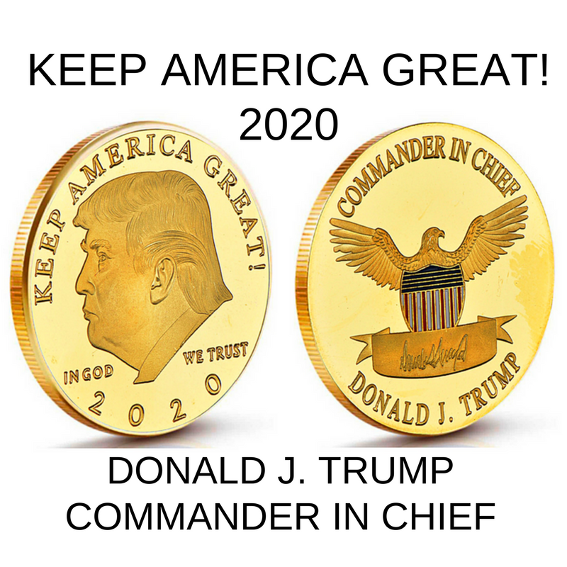 Donald J Trump Keep America Great Commander In Chief Gold