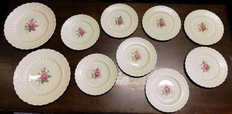 Spode S Jewel Copeland England Billingsley Rose Dinner Plates