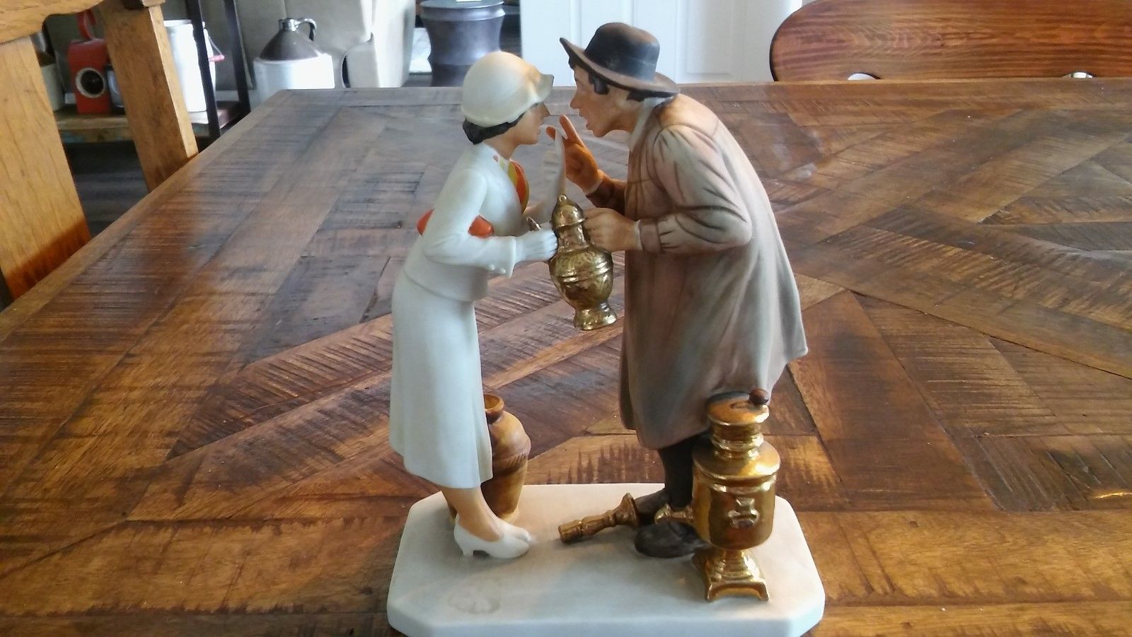 Norman Rockwell Antique Dealer Figurine By Gorham Limited Edition Antique Price Guide