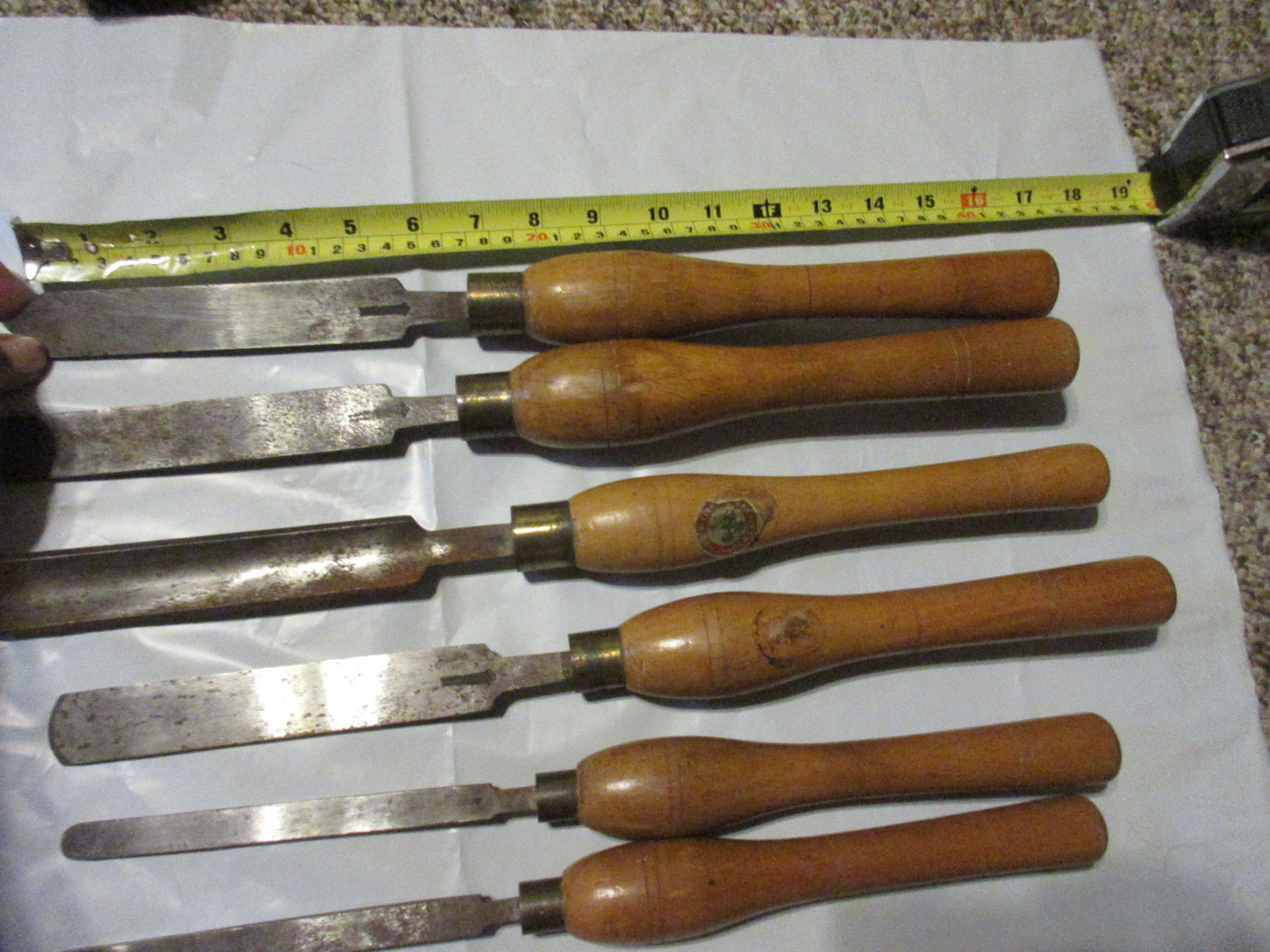 Vintage W Marples Son Gouge Lathe Wood Turning Chisels Antique