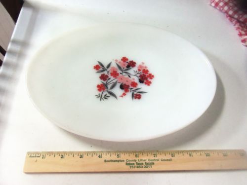 Vintage Milk Glass Platter Fire King Anchor Hocking Ovenware Primrose