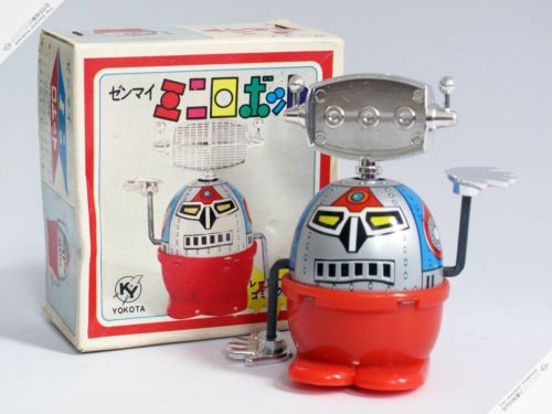 Yokota Horikawa Sh Masudaya Radar Robot Wind Up Tin Plastic Japan