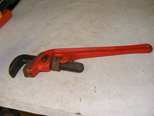 Vintage RIDGID E18 Offset Heavy Duty Pipe Wrench W Decal Nice USA