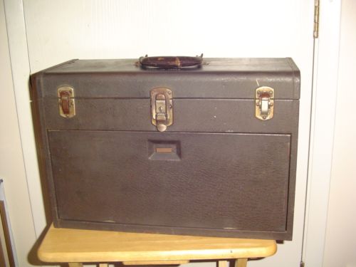 Vintage Kennedy Drawer Machinist Brown Tool Box Chest One Owner