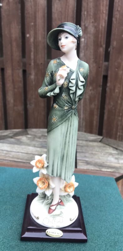 CAPODIMONTE FLORENCE GIUSEPPE ARMANI FIGURE DAFFODIL ART DECO STYLE