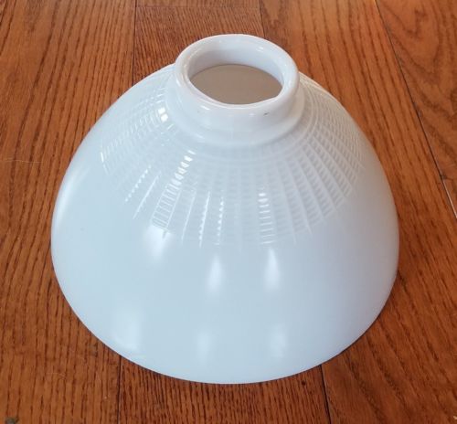 Vintage White Milk Glass Waffle Torchiere Diffuser Lamp Shade 10