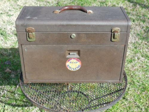 Kennedy Machinist Tool Box W Drawers Vintage Felt Lined