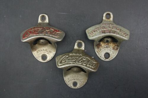 Vintage Starr X Coca Cola And Royal Crown Cola Wall Mount Bottle