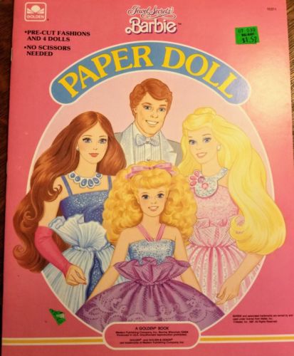 Jewel Secrets Barbie Paper Doll Book Uncut 1987 Antique Price Guide