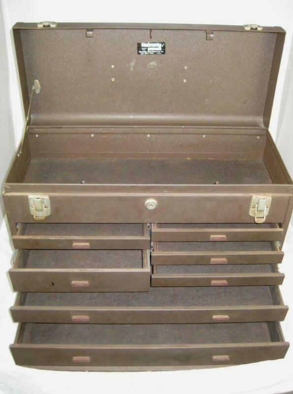 Vintage Kennedy 520 Machinist Tool Box Tool Chest 7 Drawers USA