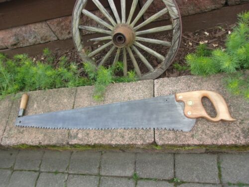 Vintage One Man Two Man Crosscut Logging Saw Atkins Antique