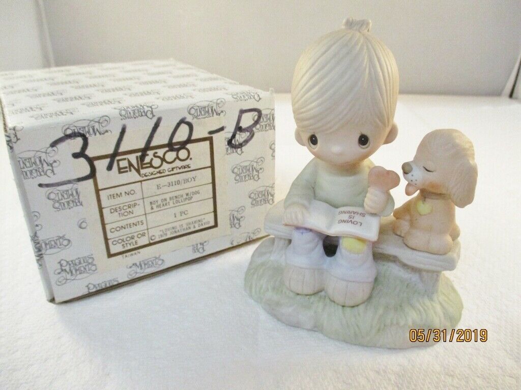 Enesco Jonathan David Loving Is Sharing E3110 B 1979 NOMARK Antique