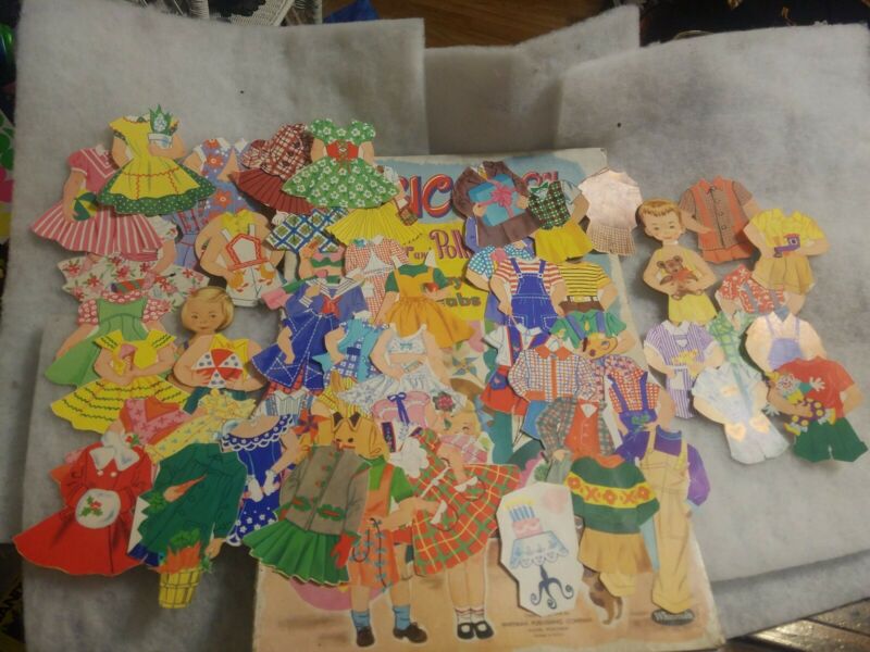 Magic Stay On Clothes Peter Polly Whitman 1956 Paper Doll LOOKS