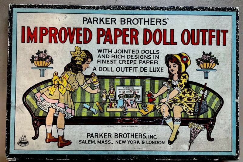 Parker Bros Improved Paper Doll Outfit W Original Box Dolls