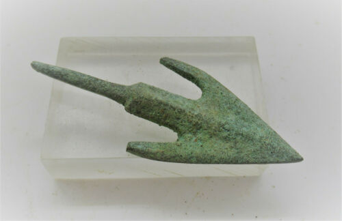 Ancient Bronze Age Barbed Longshot Greek Arrowhead Mycenae Antique