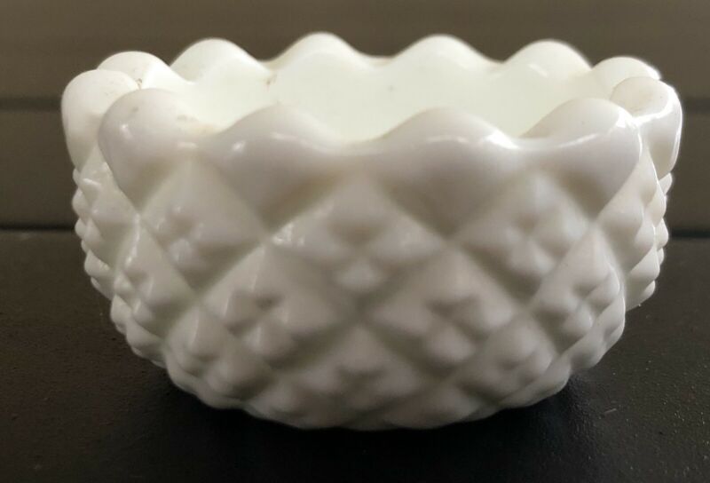 Vintage Milk Glass Open Salt Cellar Scalloped Edges Antique Price