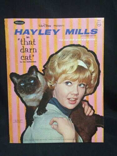 Vintage Walt Disney Hayley Mills That Darn Cat Whitman Paper Dolls