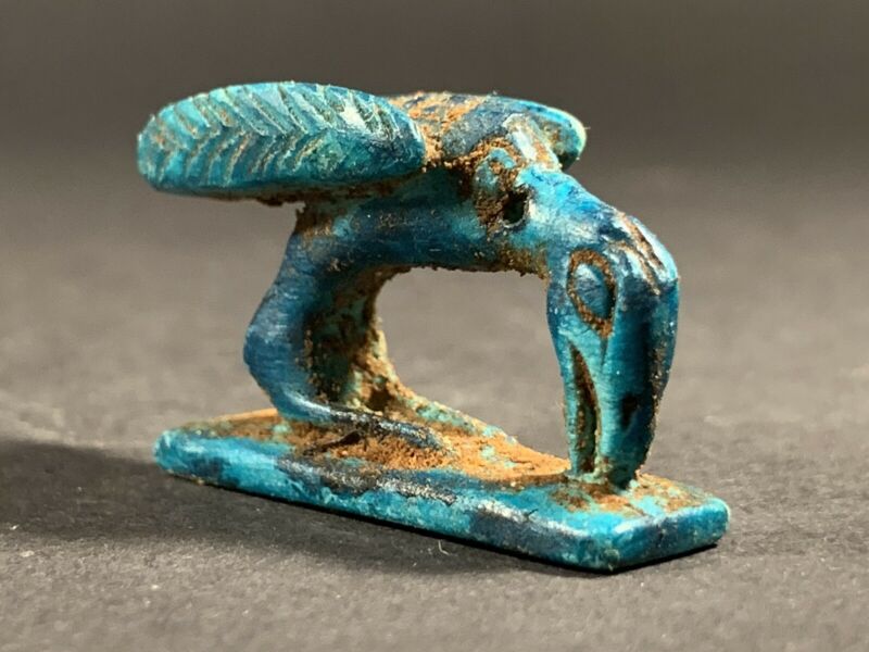 ANCIENT EGYPTIAN FAIENCE IBIS NILE BIRD STATUETTE GOD THOTH CIRCA 770