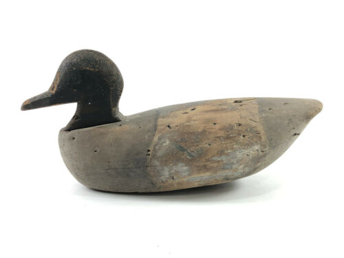 Antique Hand Carved Wood Duck Decoy Folk Art Sculpture Figurine Rustic