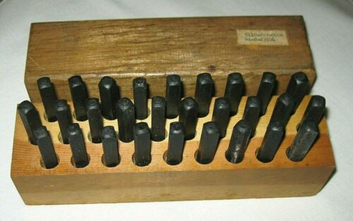 Vintage Millers Falls Steel Letters Punch Set Number 1300 1 8 Alphabet