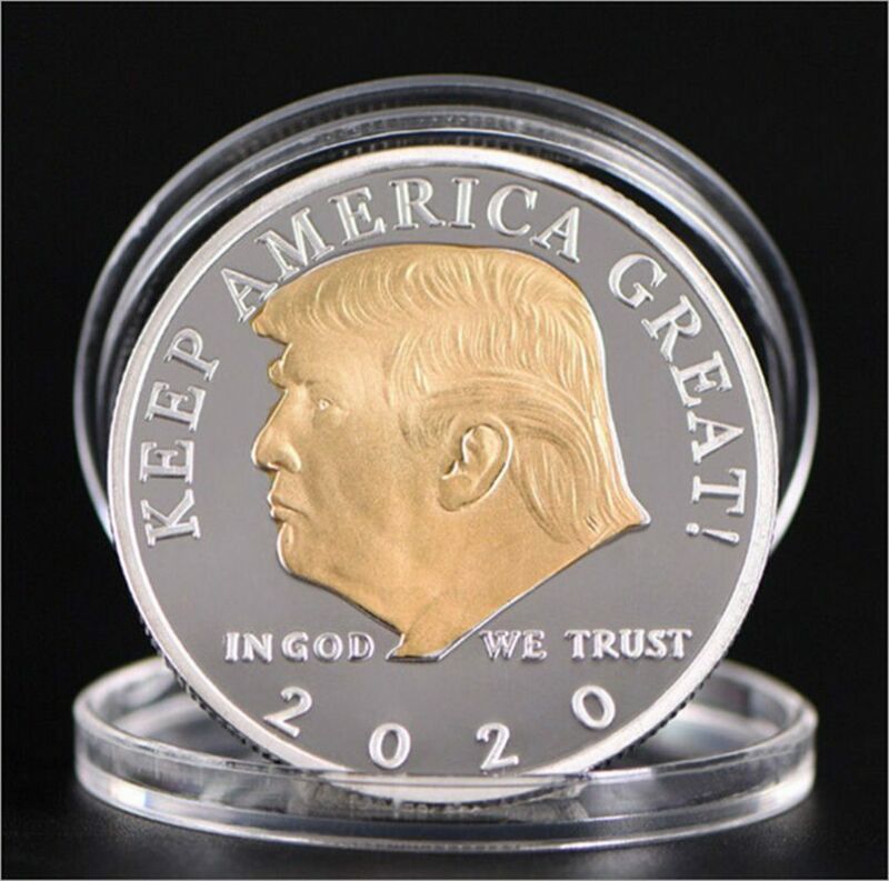 President Donald Trump Gold Silver Plated Eagle Commemorative