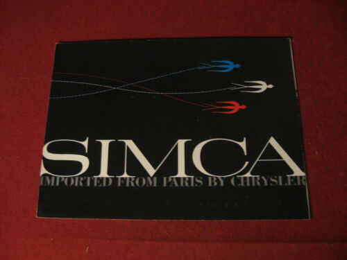 Simca Sales Brochure Booklet Old Original Catalog Book Chrysler