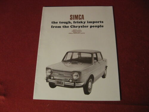 1960 S Simca Sales Brochure Booklet Old Original Catalog Book Chrysler