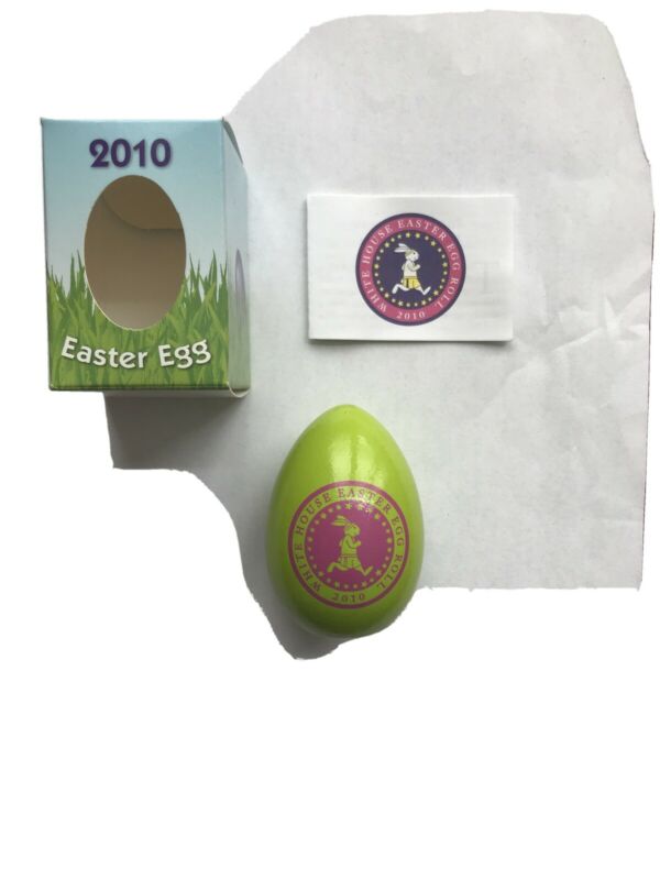 Rare White House Easter Egg In Box Signed By Barack And Michelle