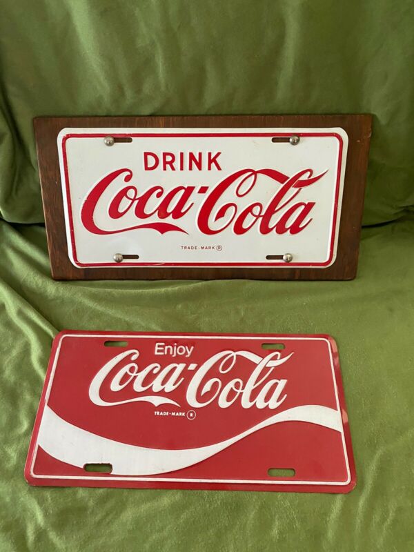 Lot Of Drink Coca Cola Embossed Metal Advertising Small Sign X