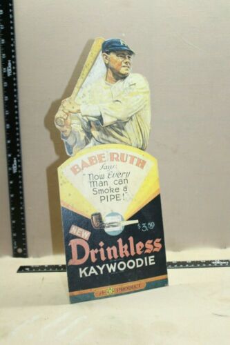 Rare Vintage Babe Ruth Drinkless Pipe Tobacco Counter Store Display