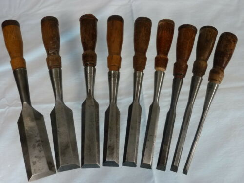 Stanley Bevel Edge Chisels 9 Piece Set Antique Price Guide Details