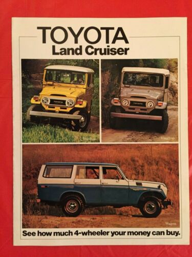 1975 Toyota LAND CRUISER Truck Car Dealer Showroom Sales Brochure