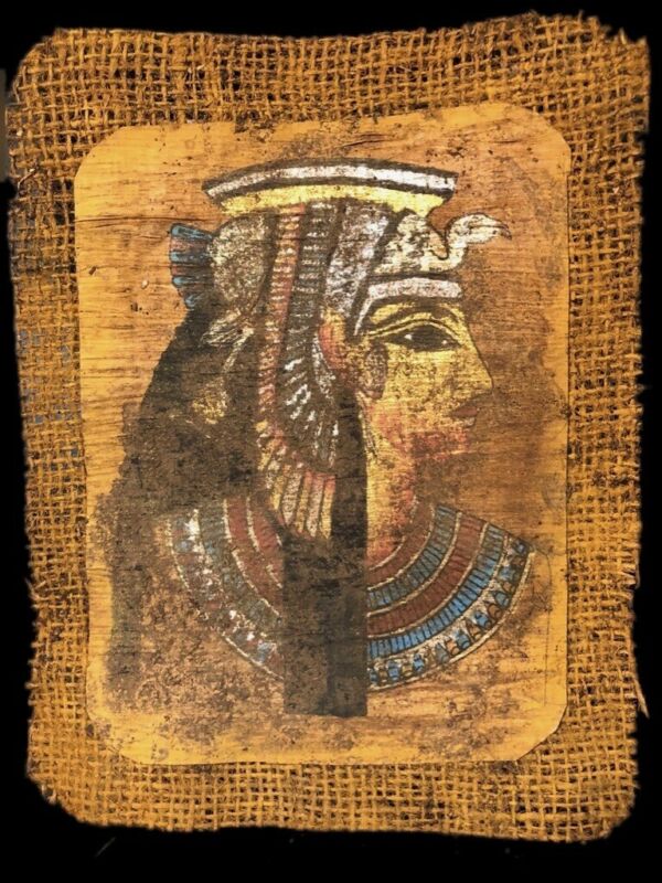 Ancient Egyptian Hand Painted Papyrus Paper Bc Antique