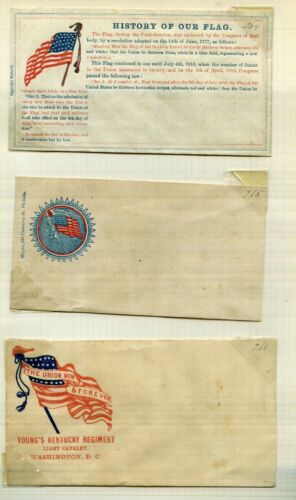 CIVIL WAR UNUSED PATRIOTIC COVERS Flag Designs Antique Price Guide