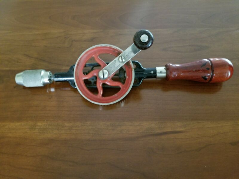 Vintage Millers Falls No A Single Speed Egg Beater Hand Drill With