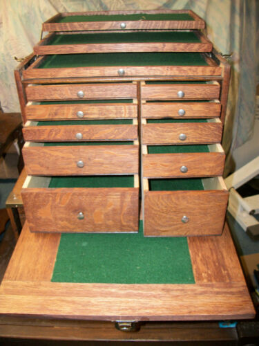 Machinist Tool Chest Box Drawers Restored Beads Jewlery