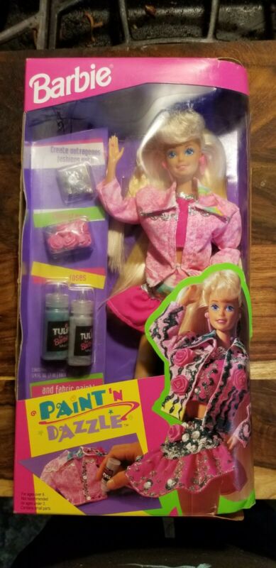 BARBIE PAINT N DAZZLE Blonde MISB Antique Price Guide Details Page