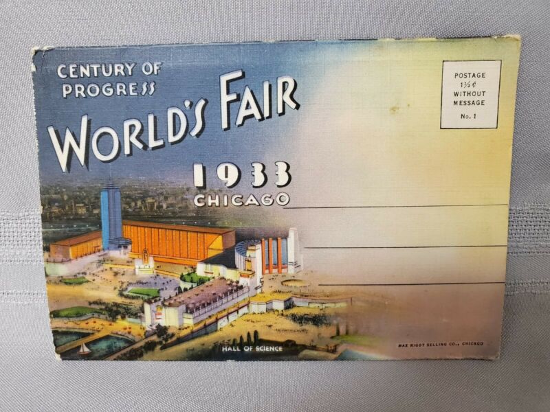 1933 Chicago World S Fair Century Of Progress Souvenir Foldout