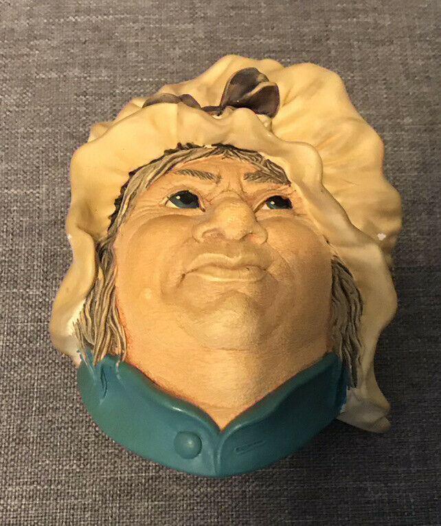 Vintage Bossons Chalkware Head Dickens Sarah Gamp Old Woman