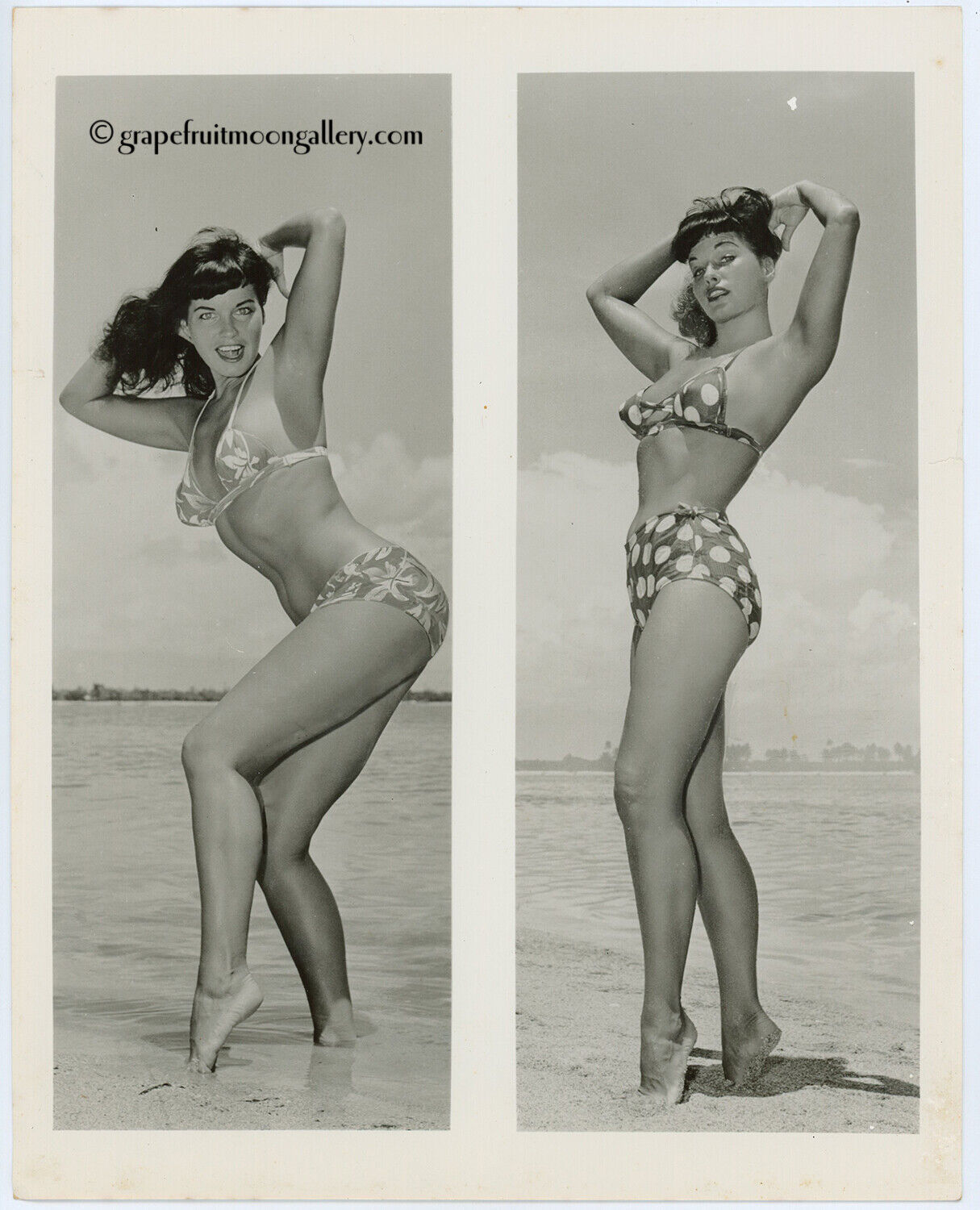 Vintage Bunny Yeager Bettie Page Photo Bikini Beauty X Photograph Antique