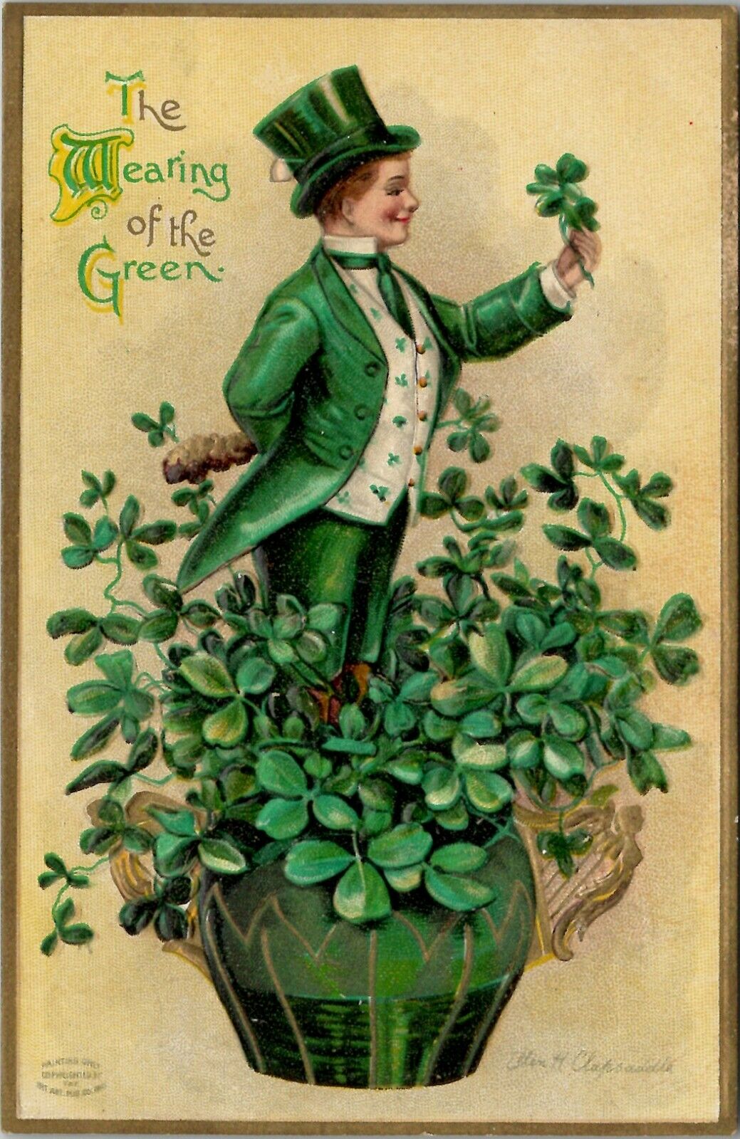 Antique St Patricks Day Postcard Ellen Clapsaddle O The Green