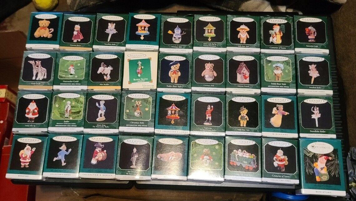 Huge Lot Of 36 New Misc Hallmark Miniature Keepsake Christmas